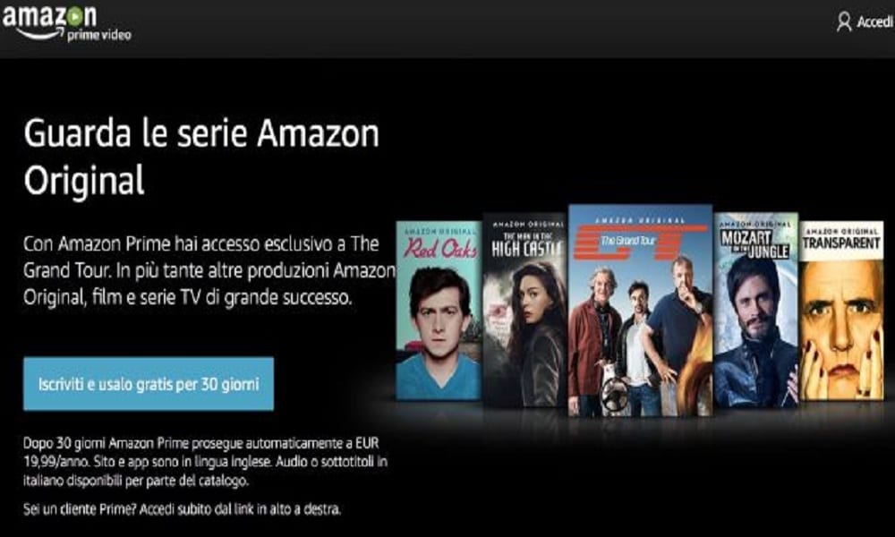 Amazon Prime Video debutta in Italia: sfida lanciata a Netflix