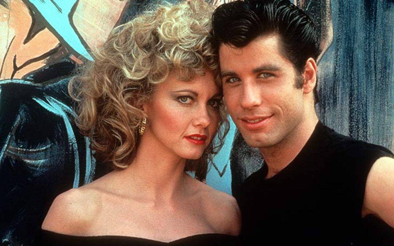 Grease Travolta Newton John bacio