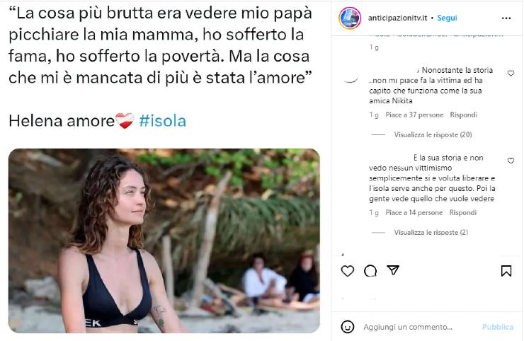 Helena Prestes L'Isola dei Famosi