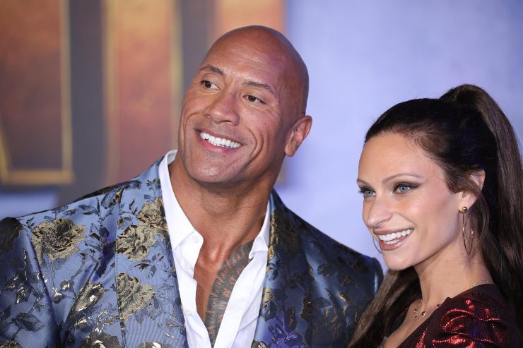 Dwayne Johnson e sua moglie Lauren Hashian 