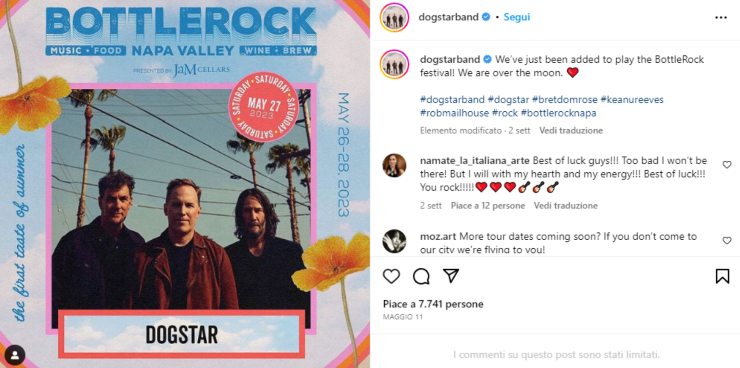 Il ritorno dei Dogstar con Keanu Reeves