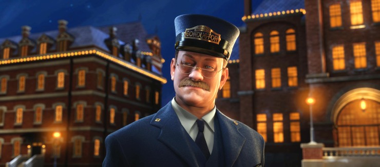 Tom Hanks riprodotto con l'AI in Polar Express