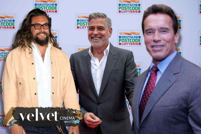 Jason Momoa, George Clooney e Arnold Schwarznegger maialino