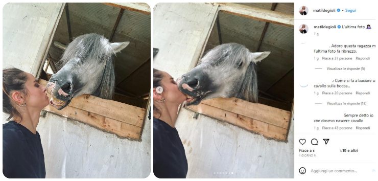 Matilde Gioli cavallo