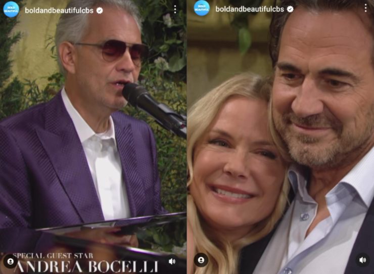 Beautiful spoiler, Bocelli canta per Brooke e Ridge