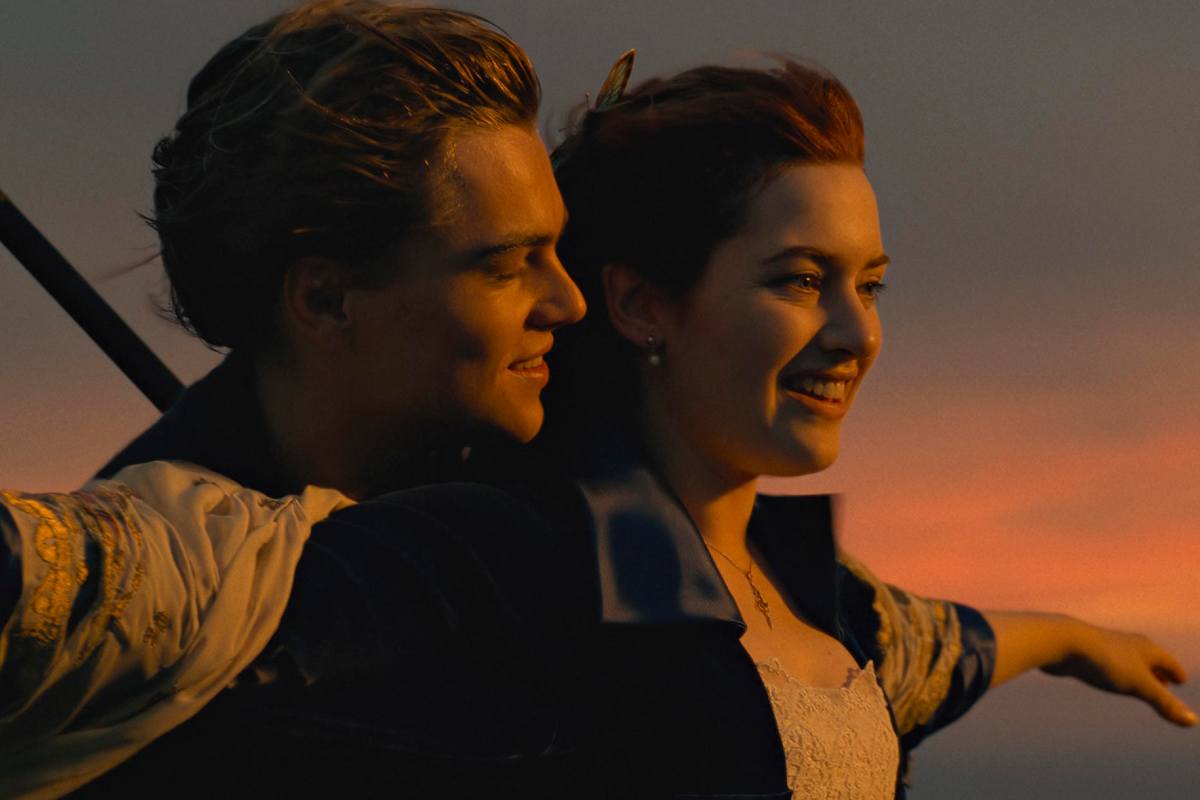 Leonardo Di Caprio e Kate Winslet in Titanic