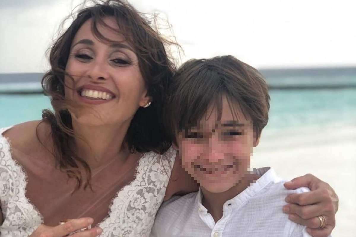 Benedetta Parodi e figlio Diego sorridenti