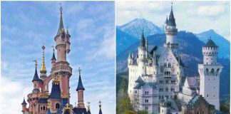 castello disney e di Neuschwanstein