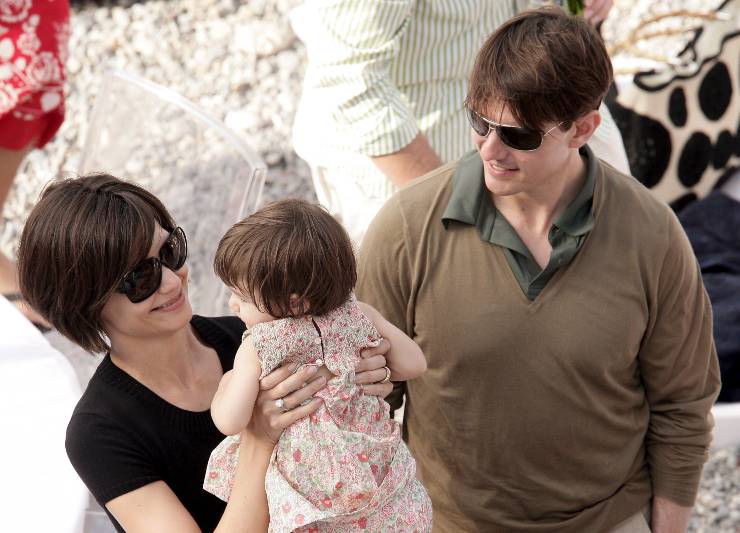 Tom Cruise e Katie Holmes con Suri nel 2007