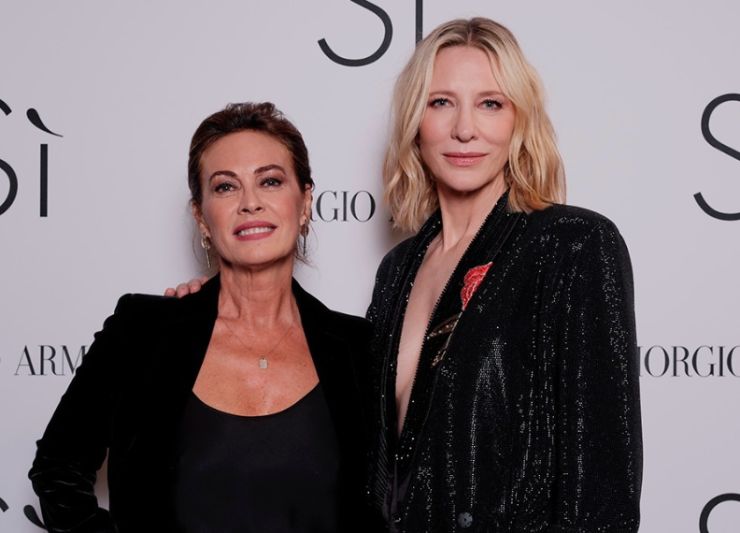 cate blanchett e elena sofia ricci hanno posato insieme alla milano fashion week