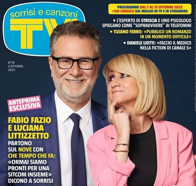 Copertina Tv Sorrisi e Canzoni Ottobre Littizzetto Fazio