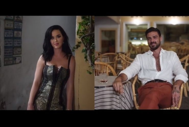 Katy Perry e Michele Morrone pubblicità brand profumo