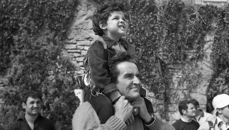 Alessandro Gassmann in compagnia di papà Vittorio