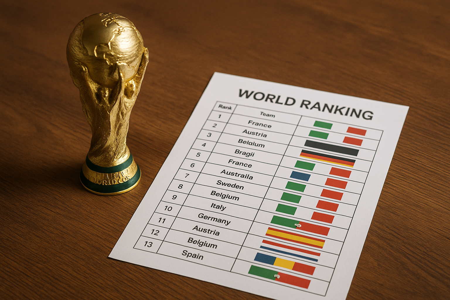 La nuova classifica mondiale della FIFA 2024