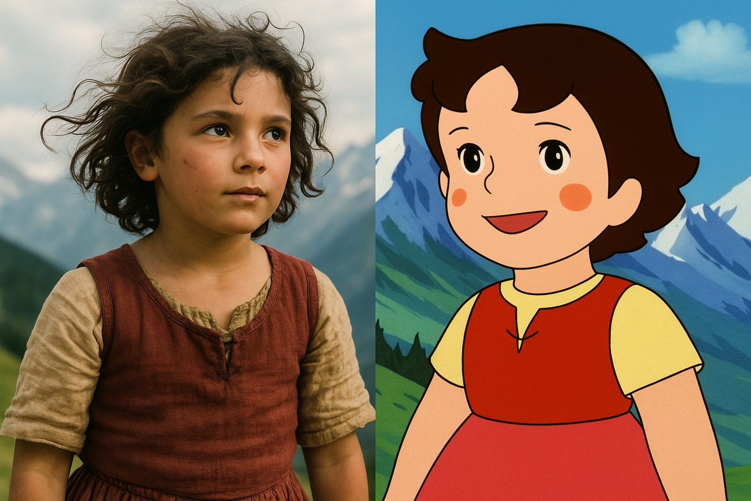 Heidi live action vs cartone animato (2)