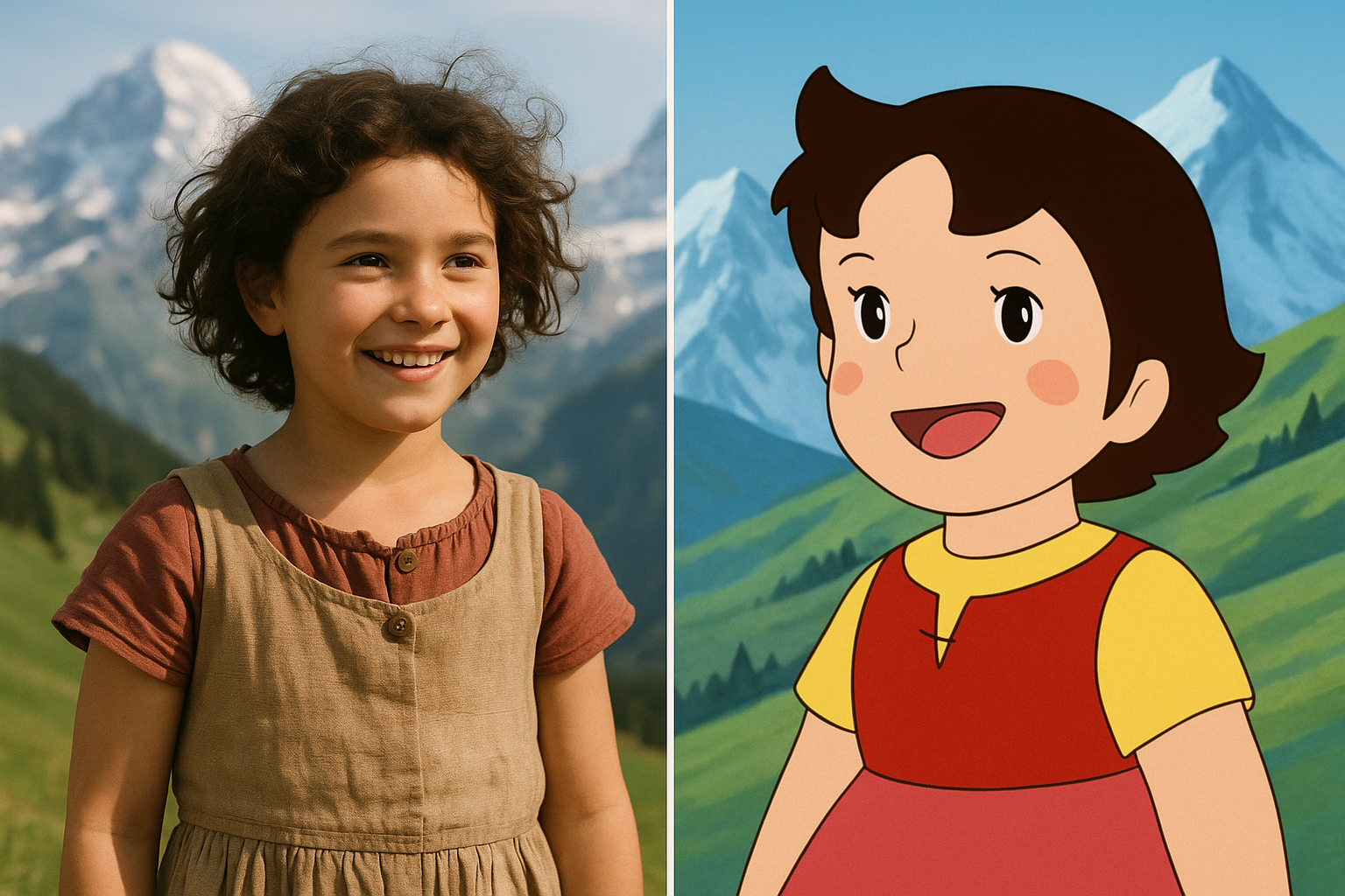 Heidi live action vs cartone animato