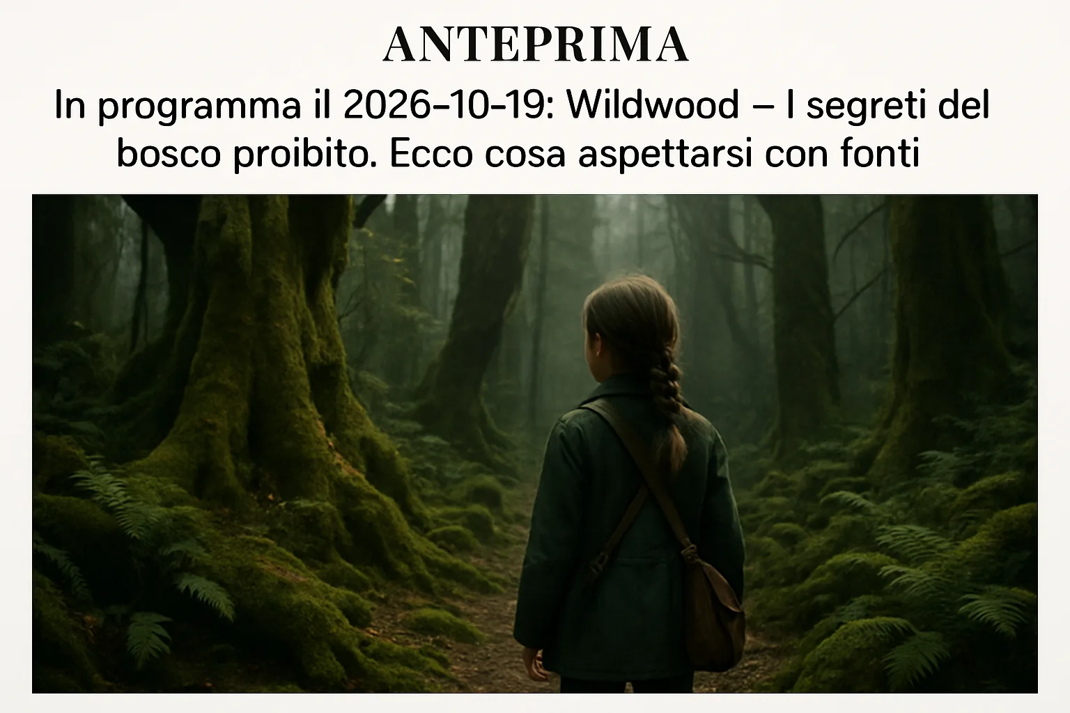 Wildwood – I segreti del bosco proibito: al cinema dal 22 ottobre 2026