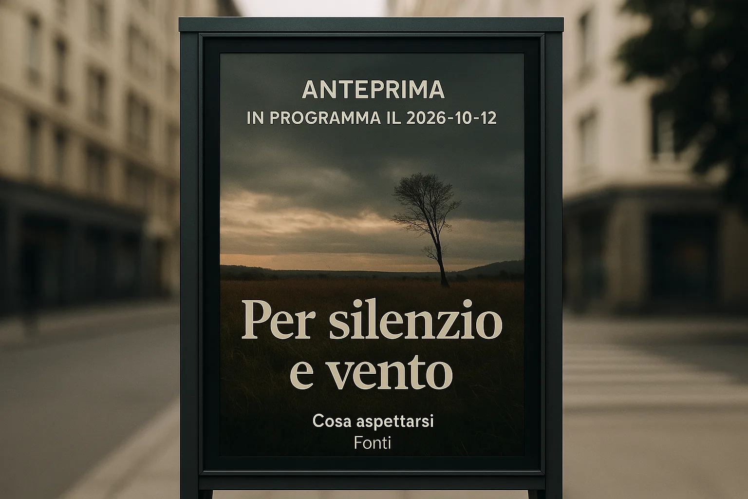 Per silenzio e vento arriva al cinema il 12 ottobre 2026