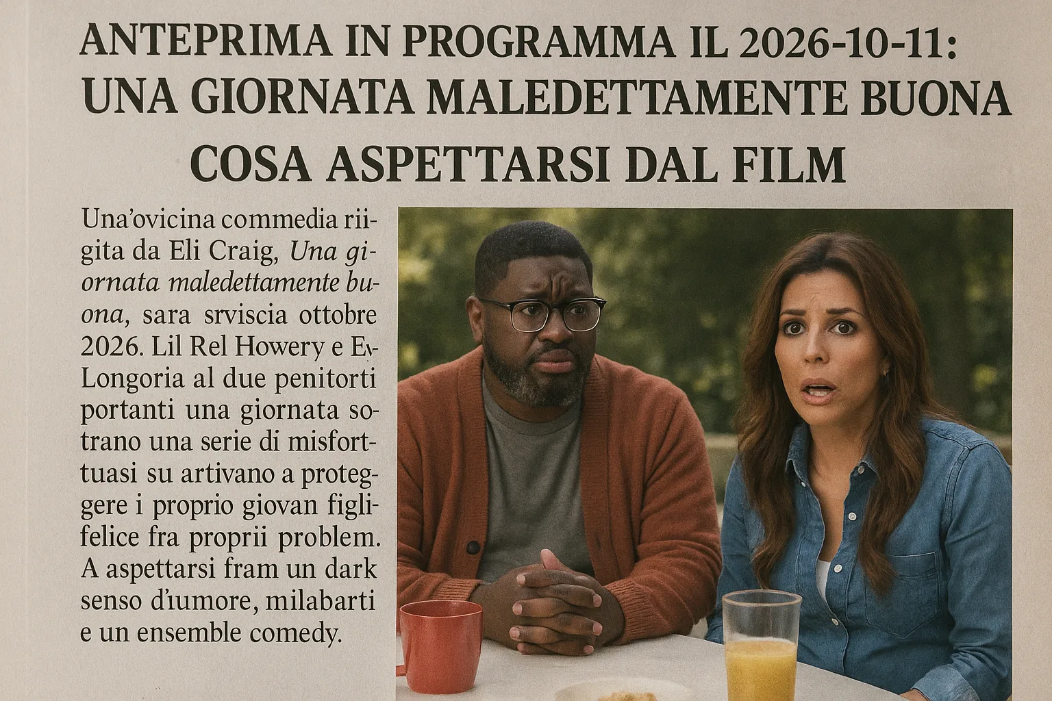 Una giornata maledettamente buona: al cinema dall'11 ottobre 2026