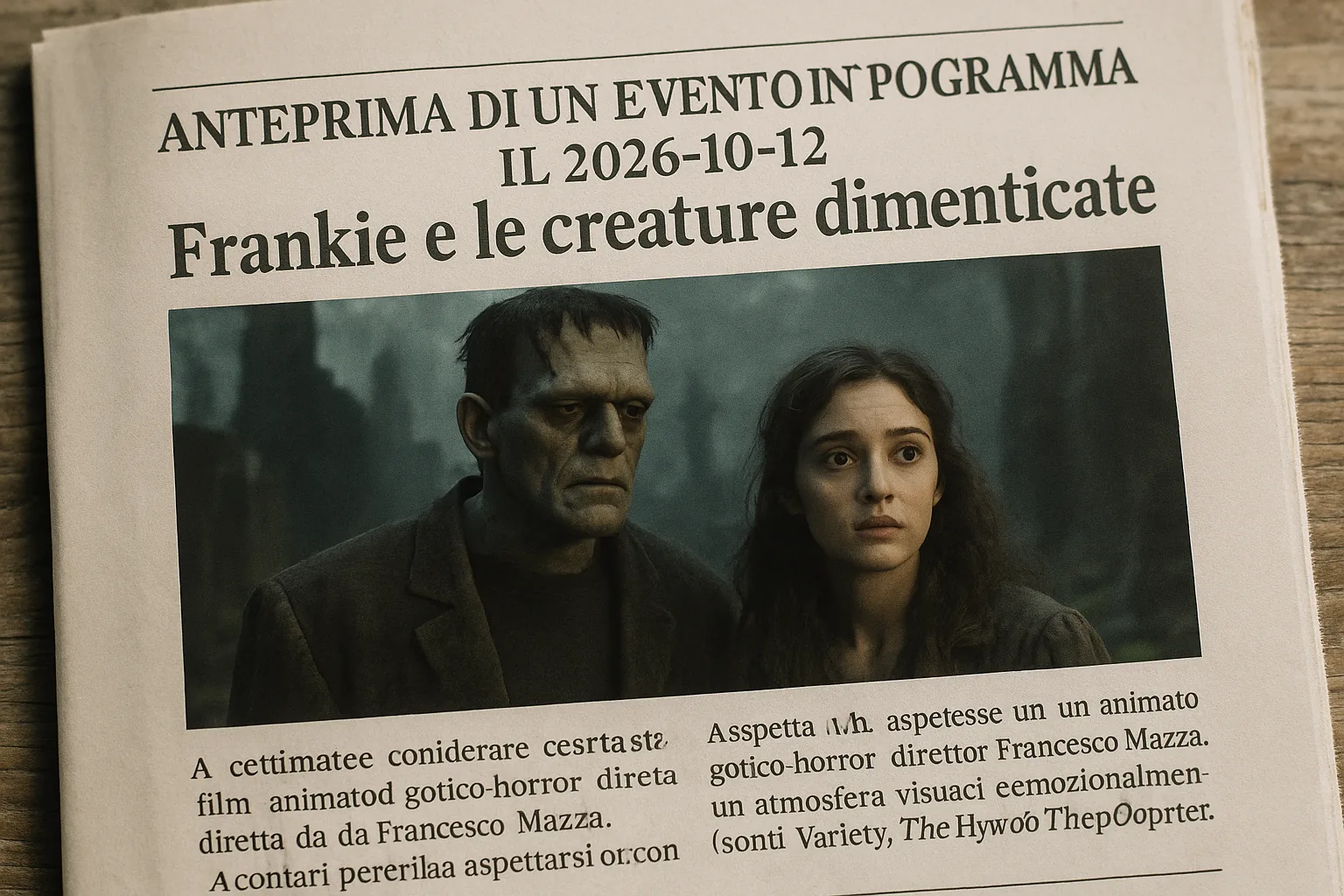 Frankie e le creature dimenticate arriva al cinema il 15 ottobre 2026