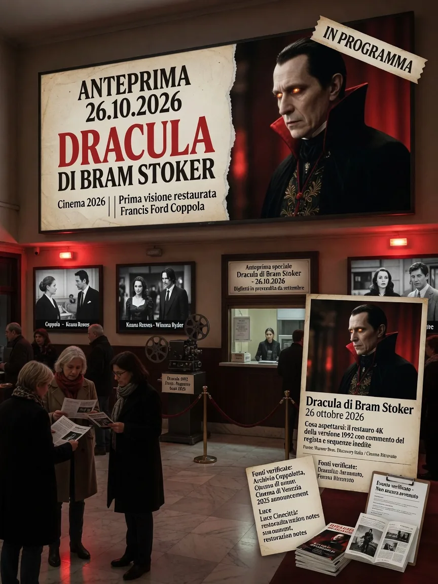 Dracula di Bram Stoker torna al cinema: il capolavoro dell'orrore dal 30 ottobre 2026