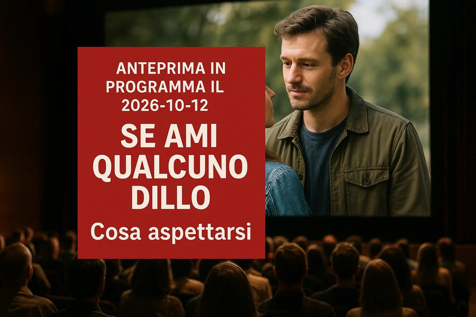 Se ami qualcuno dillo: al cinema dal 16 ottobre 2026